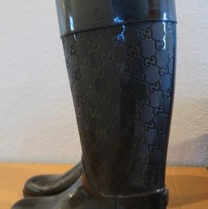 Gucci Monogram Rubber Boots